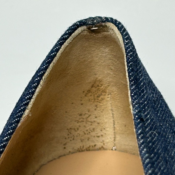 Talbots Pointy Toe Blue Denim Loafer Casual Ballet Size 6.5 - Picture 6 of 14